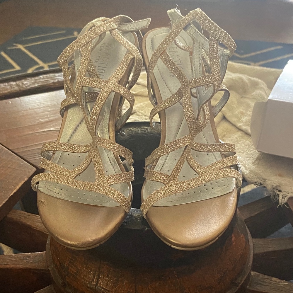 Elegant Gold Strappy Sandals